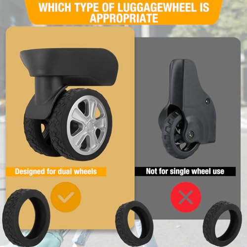 PALAY® 16PCS Luggage Wheel Silicone Protector Cover Suitcase Silent Shock-Proof Carry on Wheels for Wheel-on Luggage Black PALAY® 16PCS Luggage Wheel Silicone Protector Cover Suitcase Silent Shock-Proof Carry on Wheels for Wheel-on Luggage Black